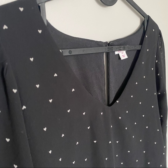 Xhiliration // Heart-Print Romper - Picture 6 of 8